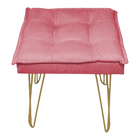 Puff Decorativo Para Sala, Quarto, Penteadeira Quadrado Suede