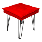 Puff Decorativo Para Sala, Quarto, Penteadeira Quadrado Suede