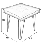 Puff Decorativo Para Sala, Quarto, Penteadeira Quadrado Suede