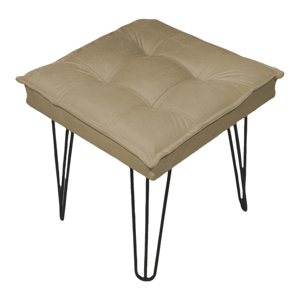 Puff Decorativo Para Sala, Quarto, Penteadeira Quadrado Suede