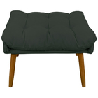 Puff Decorativo Para Sala Quarto Penteadeira Sufler Linho Pés