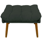 Puff Decorativo Para Sala Quarto Penteadeira Sufler Linho Pés