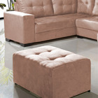 Puff Decorativo Para Sala Quarto Suede Liso Mascavo