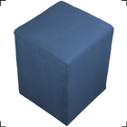 Puff Decorativo Para Sala, Recepção, Manicure Dado Suede Azul