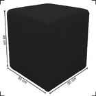 Puff Decorativo Para Sala, Recepção, Manicure Dado Suede Azul