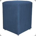 Puff Decorativo Para Sala, Recepção, Manicure Dado Suede Azul