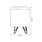 Puff Decorativo Pés Aço Preto Cubo Veludo Rosa G17 - Gran Belo