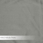 Puff Decorativo Pés Aço Preto Reji Veludo Cinza G17 - Gran Be