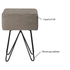 Puff Decorativo Pés Aço Preto Reji Veludo Fendi G17 - Gran Be