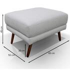 Puff Decorativo Pes Palito 2463 Linho Graz