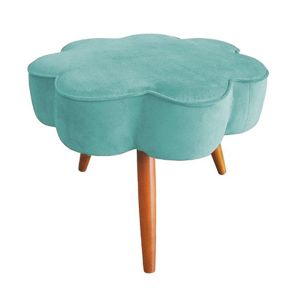 Puff Decorativo Pés Palito Aurora Veludo - Estopar - Veludo A