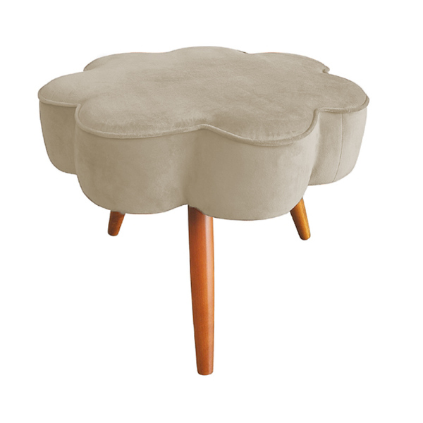 Puff Decorativo Pés Palito Aurora Veludo - Estopar - Veludo B