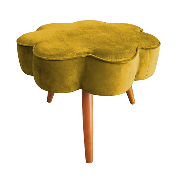 Puff Decorativo Pés Palito Aurora Veludo - Estopar - Veludo M