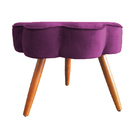 Puff Decorativo Pés Palito Aurora Veludo - Estopar - Veludo R