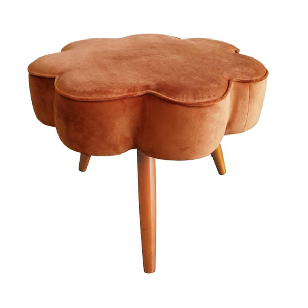 Puff Decorativo Pés Palito Aurora Veludo - Estopar - Veludo T