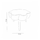 Puff Decorativo Pés Palito Aurora Veludo - Estopar - Veludo T