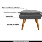 Puff Decorativo Pés Palito Charger Suede Grafite G19 - Gran B