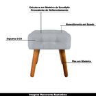 Puff Decorativo Pés Palito Karen Suede Cinza G19 - Gran Belo