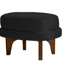 Puff Decorativo Preto Em Veludo Artêmio