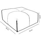 Puff Decorativo Quadrado Filadélfia T02 Couro Matte Nude