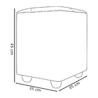 Puff Decorativo Quadrado Para Sala Quarto Penteadeira Urban C