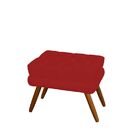 Puff Decorativo Quadrado Pés Palito Strass Amanda Suede Verme