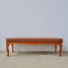 Puff Decorativo Recamier Imperial Couro Caramelo 1,40m