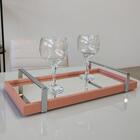 Puff Decorativo Recamier Imperial Couro Caramelo 1,40m