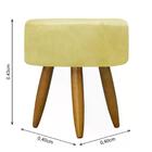 Puff Decorativo Redondo - Amarelo Amarelo