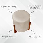 Puff Decorativo Redondo Confortável Para Sala Quarto Penteade