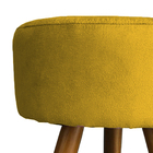 Puff Decorativo Redondo Para Sala Quarto Penteadeira Pé Palit