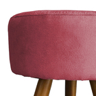 Puff Decorativo Redondo Para Sala Quarto Penteadeira Pé Palit