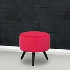 Puff Decorativo Redondo Pés Palito Alegria - Vermelho