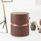 Puff Decorativo Redondo Porto Luxo  - Salaone - Courissimo Ca