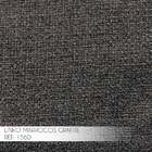 Puff Decorativo Redondo Sakura Base Metal Bronze Linho Grafit