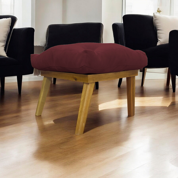 Puff Decorativo Retangular Para Sala Quarto Penteadeira Marty