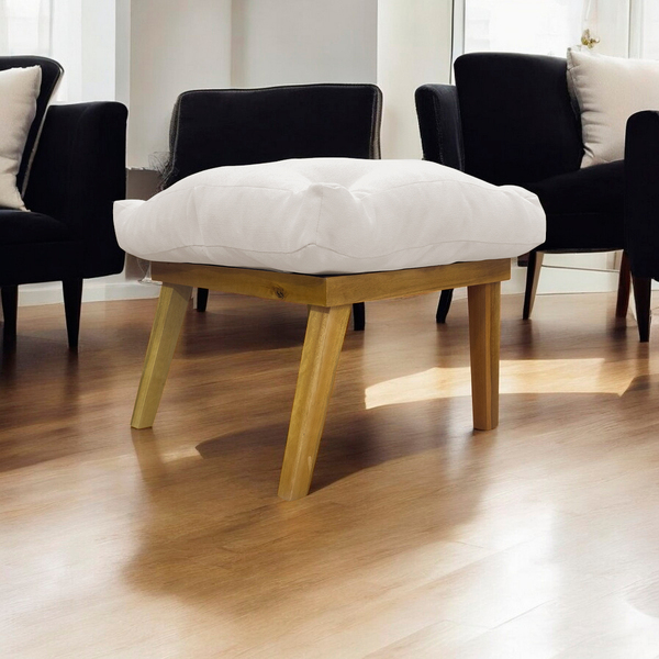 Puff Decorativo Retangular Para Sala Quarto Penteadeira Marty