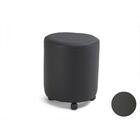 Puff Decorativo Rolon Com Rodízios Corano Preto C05 Domi