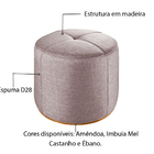 Puff Decorativo Rosé Em Veludo 50cm Konfor