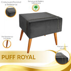 Puff Decorativo Royal Veludo Com Fita Castor Star Confort