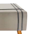 Puff Decorativo Royal Veludo Com Fita Chumbo Star Confort