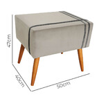 Puff Decorativo Royal Veludo Com Fita Chumbo Star Confort