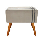 Puff Decorativo Royal Veludo Com Fita Chumbo Star Confort