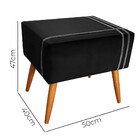 Puff Decorativo Royal Veludo Com Fita Chumbo Star Confort