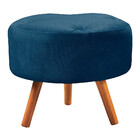 Puff Decorativo Sabrina Veludo Azul Star Confort