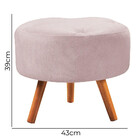 Puff Decorativo Sabrina Veludo Rose - Speciale Home