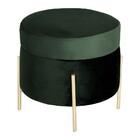 Puff Decorativo Sala De Estar 45cm Bonn Veludo Verde - Gran B