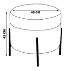 Puff Decorativo Sala De Estar 45cm Bonn Veludo Verde - Gran B