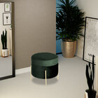 Puff Decorativo Sala De Estar 45cm Bonn Veludo Verde - Gran B