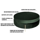 Puff Decorativo Sala De Estar 45cm Bonn Veludo Verde - Gran B